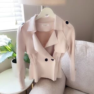 My House Style Fashion Women's cream off white beige Jacket faux suede